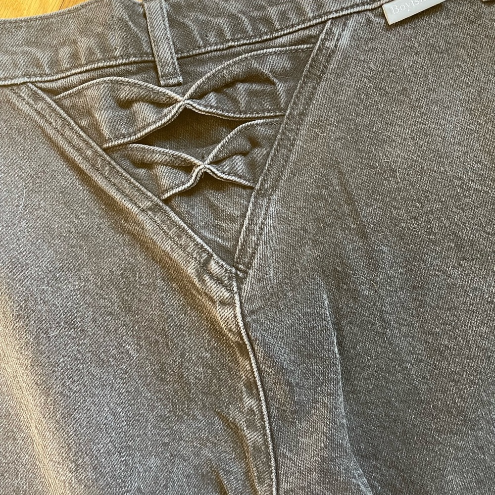 Free People BOYISH jeans The Mikey Moonstruck sz 25 black wash NWOT - Picture 11 of 14